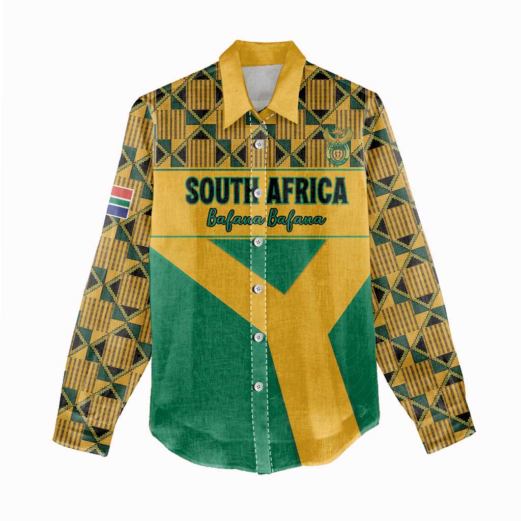 South Africa Soccer Custom Women Casual Shirt Bafana Bafana