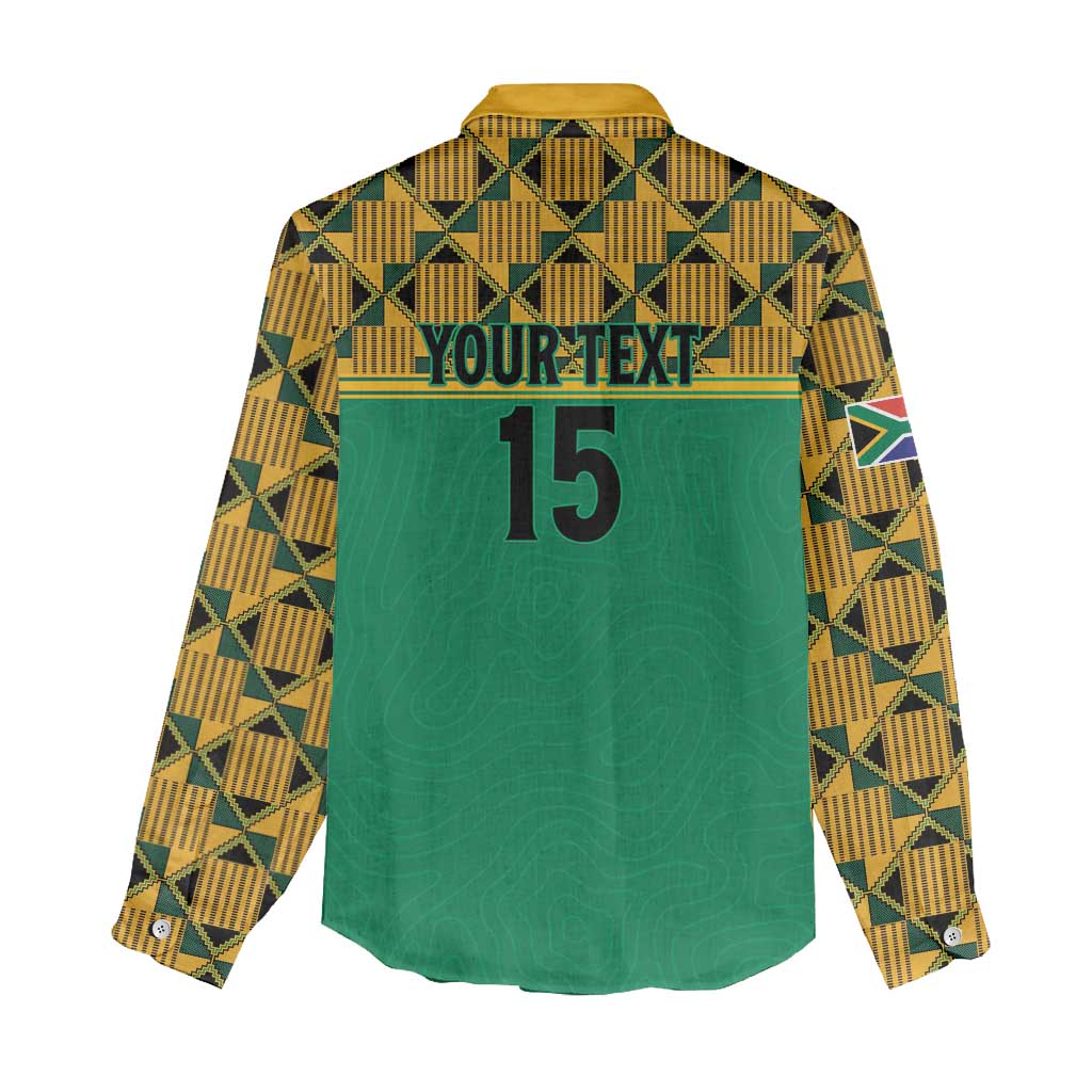 South Africa Soccer Custom Women Casual Shirt Bafana Bafana