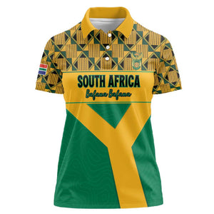 South Africa Soccer Custom Women Polo Shirt Bafana Bafana