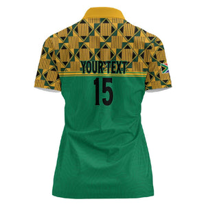South Africa Soccer Custom Women Polo Shirt Bafana Bafana