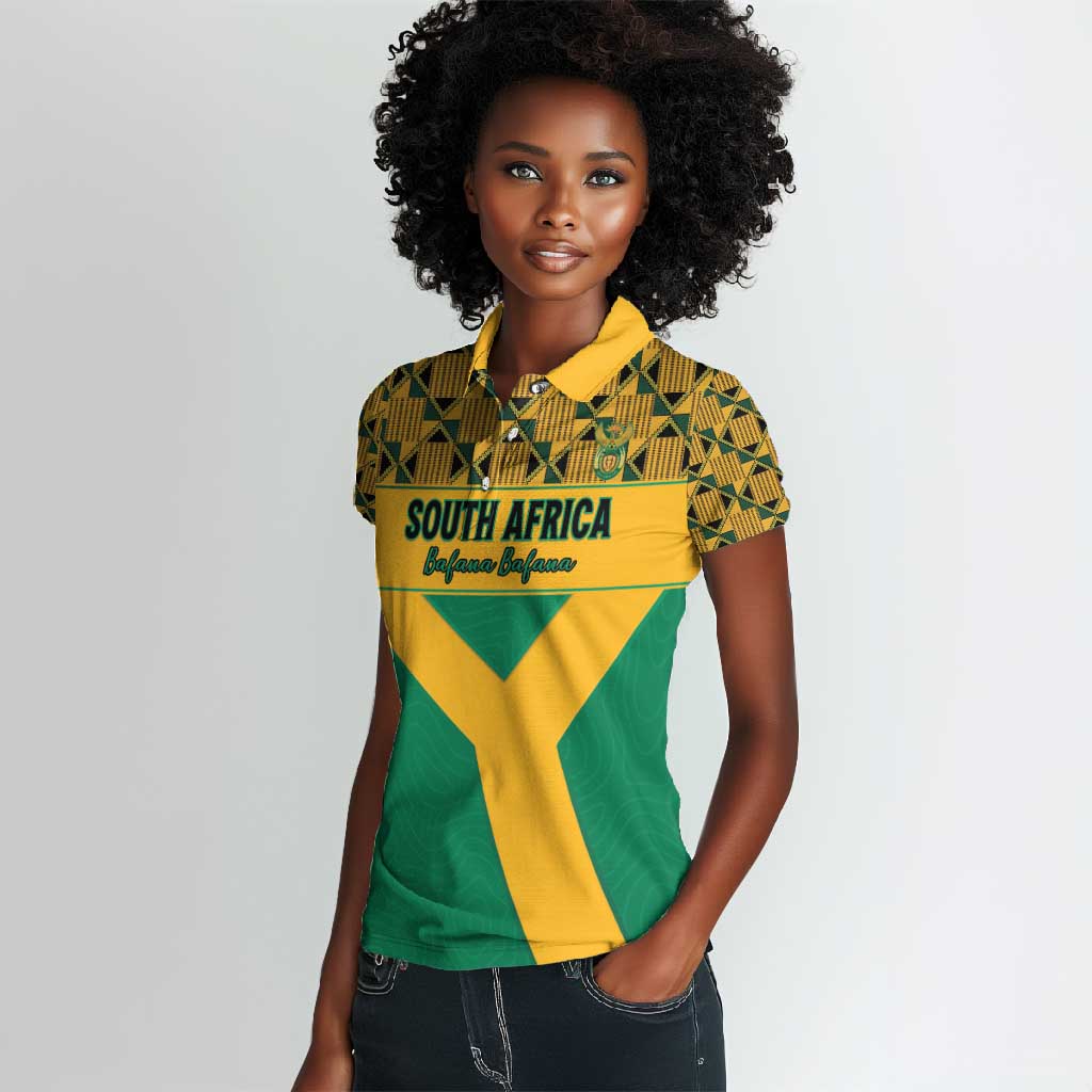 South Africa Soccer Custom Women Polo Shirt Bafana Bafana