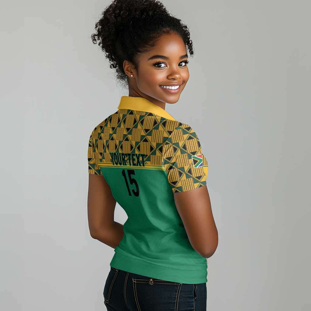 South Africa Soccer Custom Women Polo Shirt Bafana Bafana