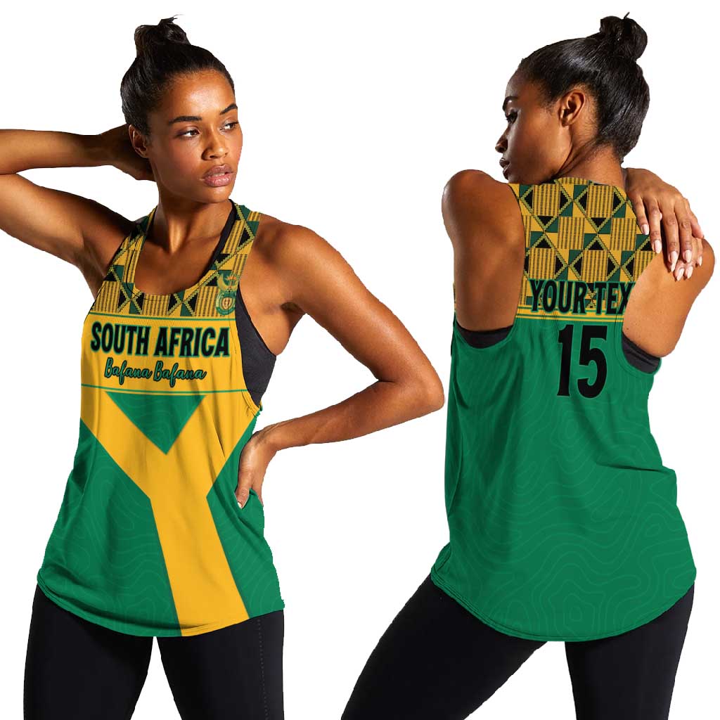 South Africa Soccer Custom Women Racerback Tank Bafana Bafana