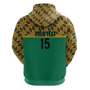 South Africa Soccer Custom Zip Hoodie Bafana Bafana
