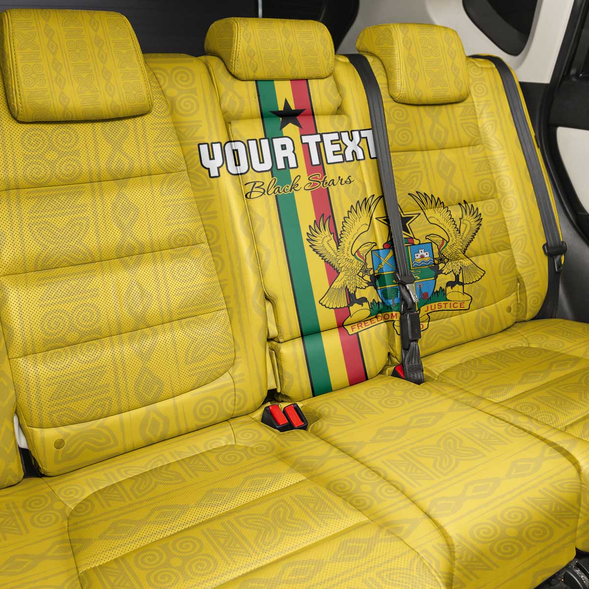 Custom Ghana Football Back Car Seat Cover We Are Champions