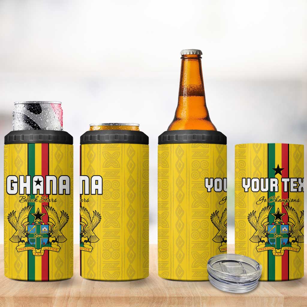 Custom Ghana Football 4 in 1 Can Cooler Tumbler We Are Champions