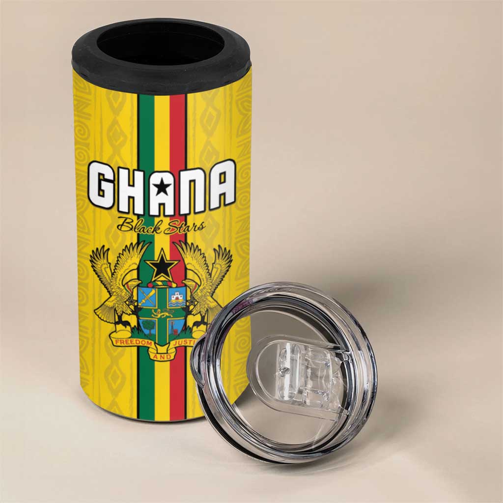 Custom Ghana Football 4 in 1 Can Cooler Tumbler We Are Champions