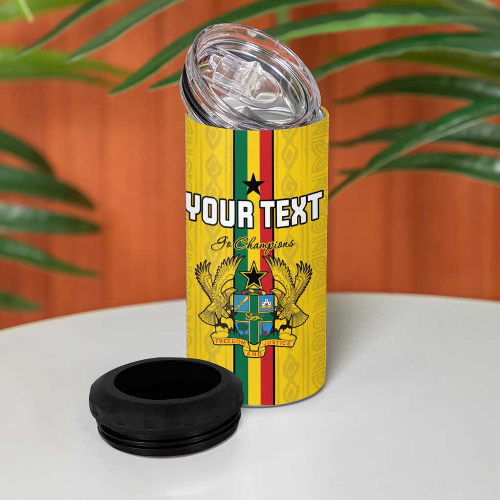 Custom Ghana Football 4 in 1 Can Cooler Tumbler We Are Champions