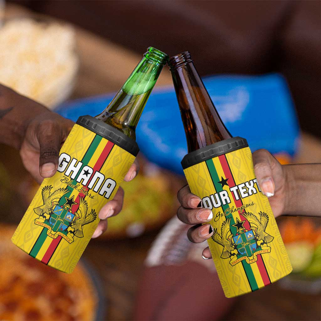 Custom Ghana Football 4 in 1 Can Cooler Tumbler We Are Champions