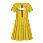 Custom Ghana Football Kid Short Sleeve Dress We Are Champions