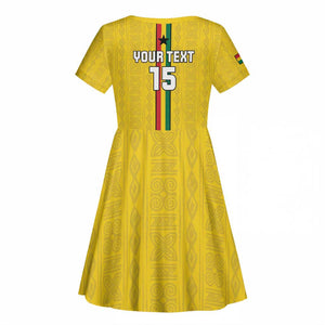 Custom Ghana Football Kid Short Sleeve Dress We Are Champions