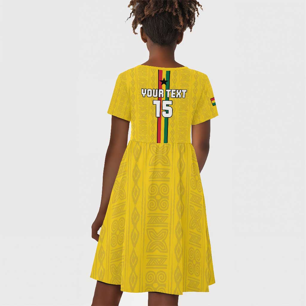 Custom Ghana Football Kid Short Sleeve Dress We Are Champions