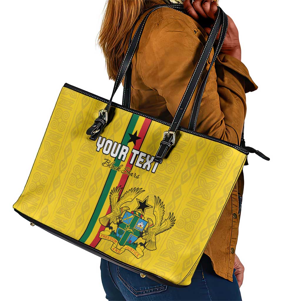 Custom Ghana Football Leather Tote Bag We Are Champions