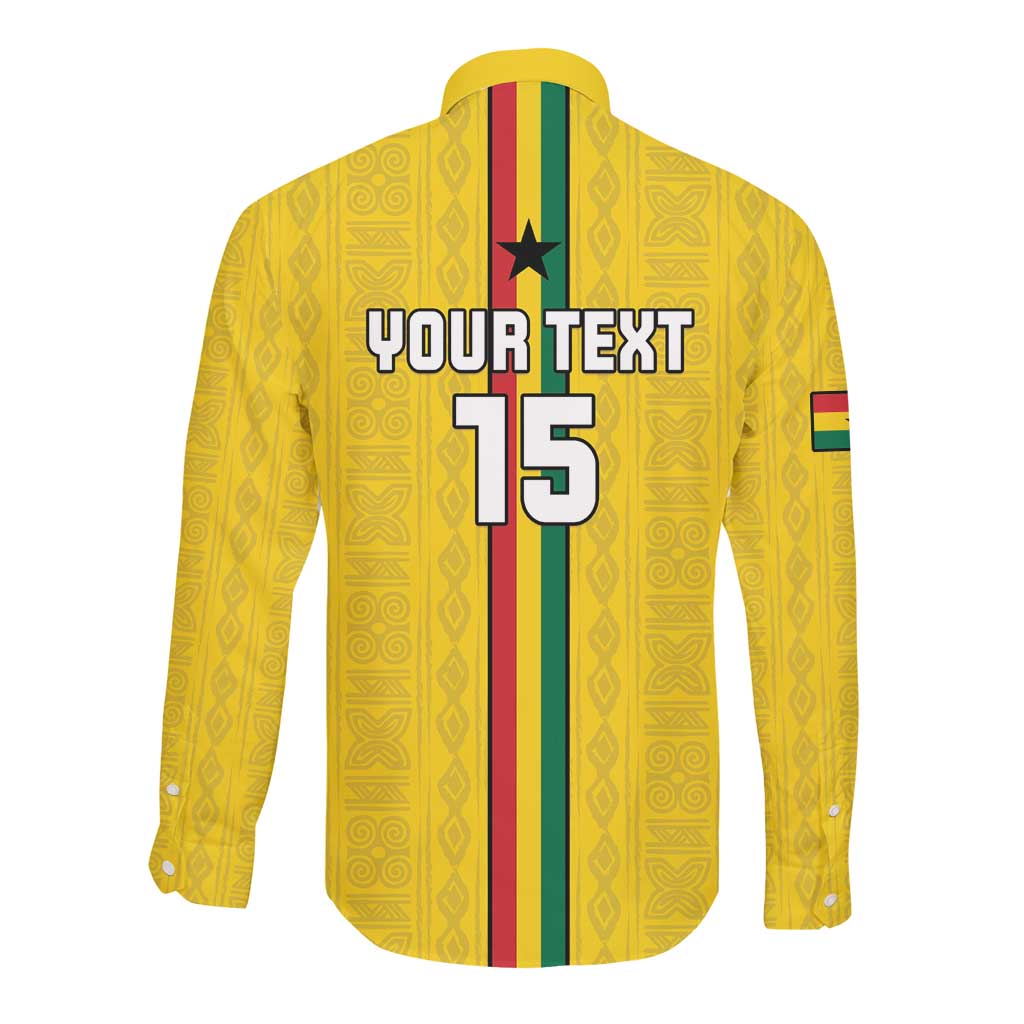 Custom Ghana Football Long Sleeve Button Shirt We Are Champions