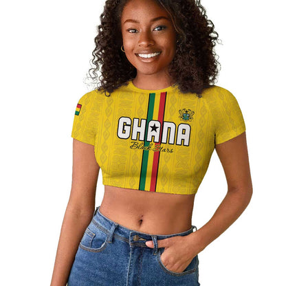 Custom Ghana Football Raglan Cropped T shirt We Are Champions
