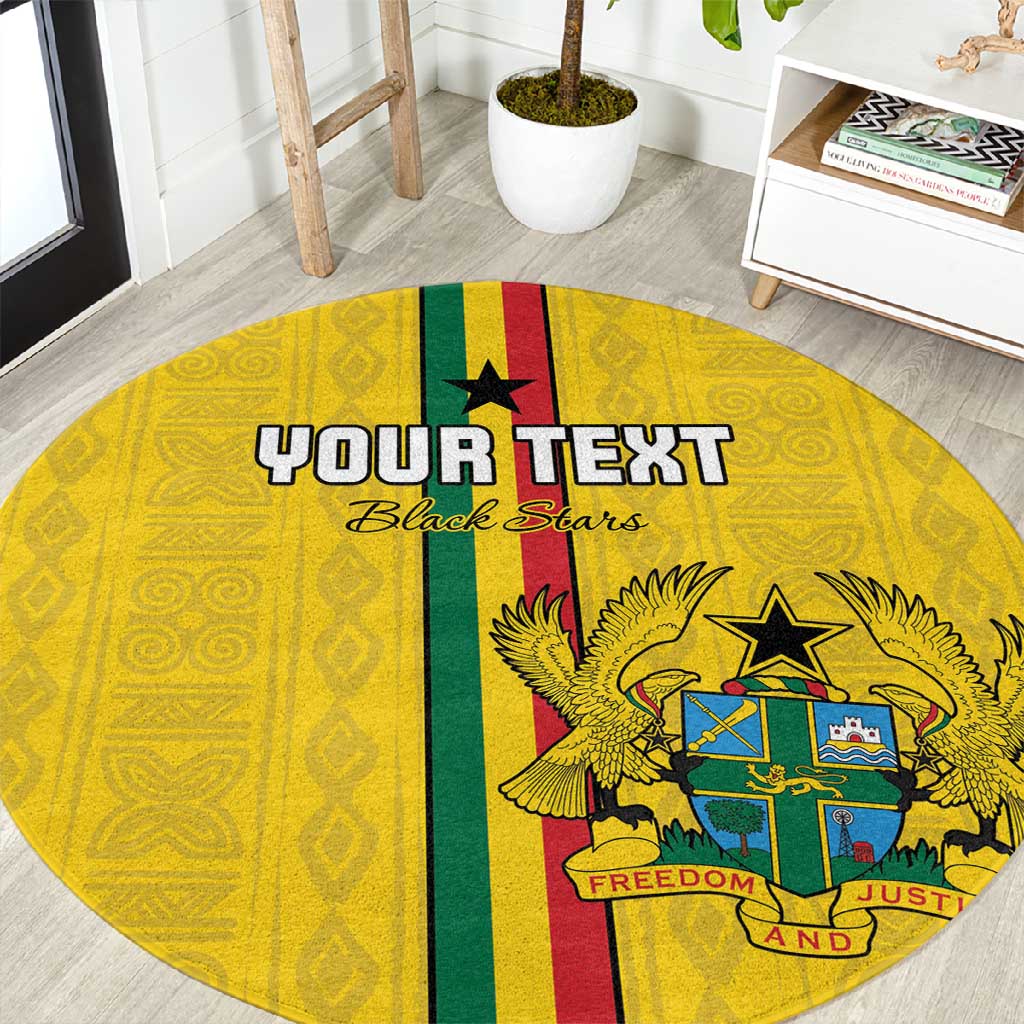 Custom Ghana Football Round Carpet We Are Champions