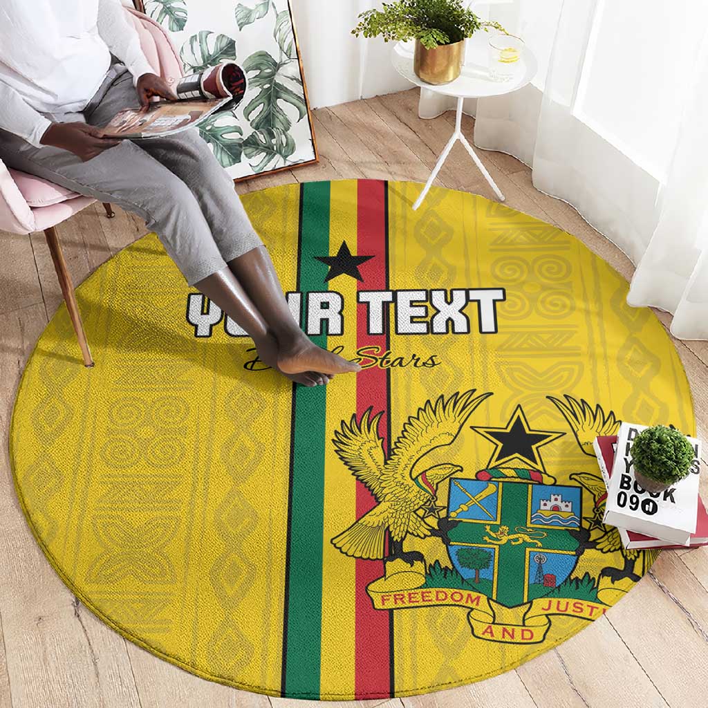 Custom Ghana Football Round Carpet We Are Champions