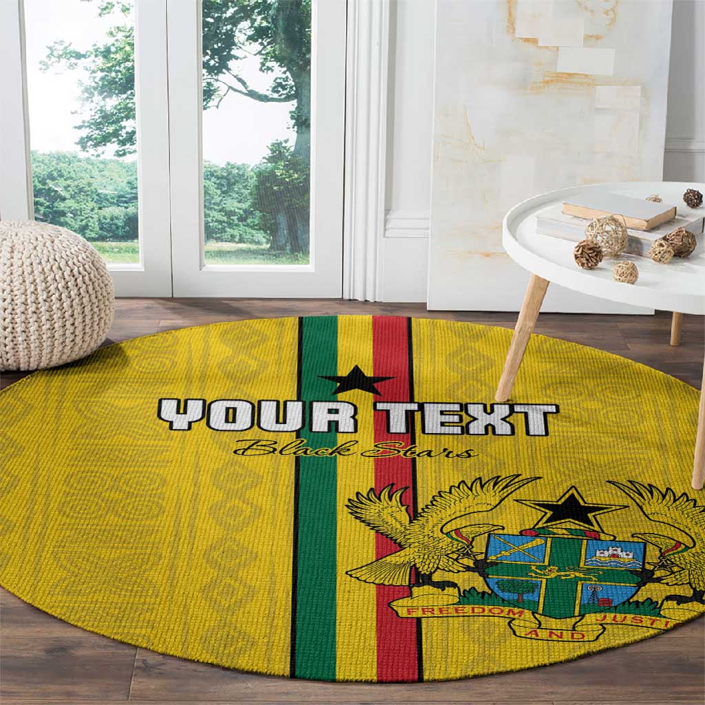 Custom Ghana Football Round Carpet We Are Champions