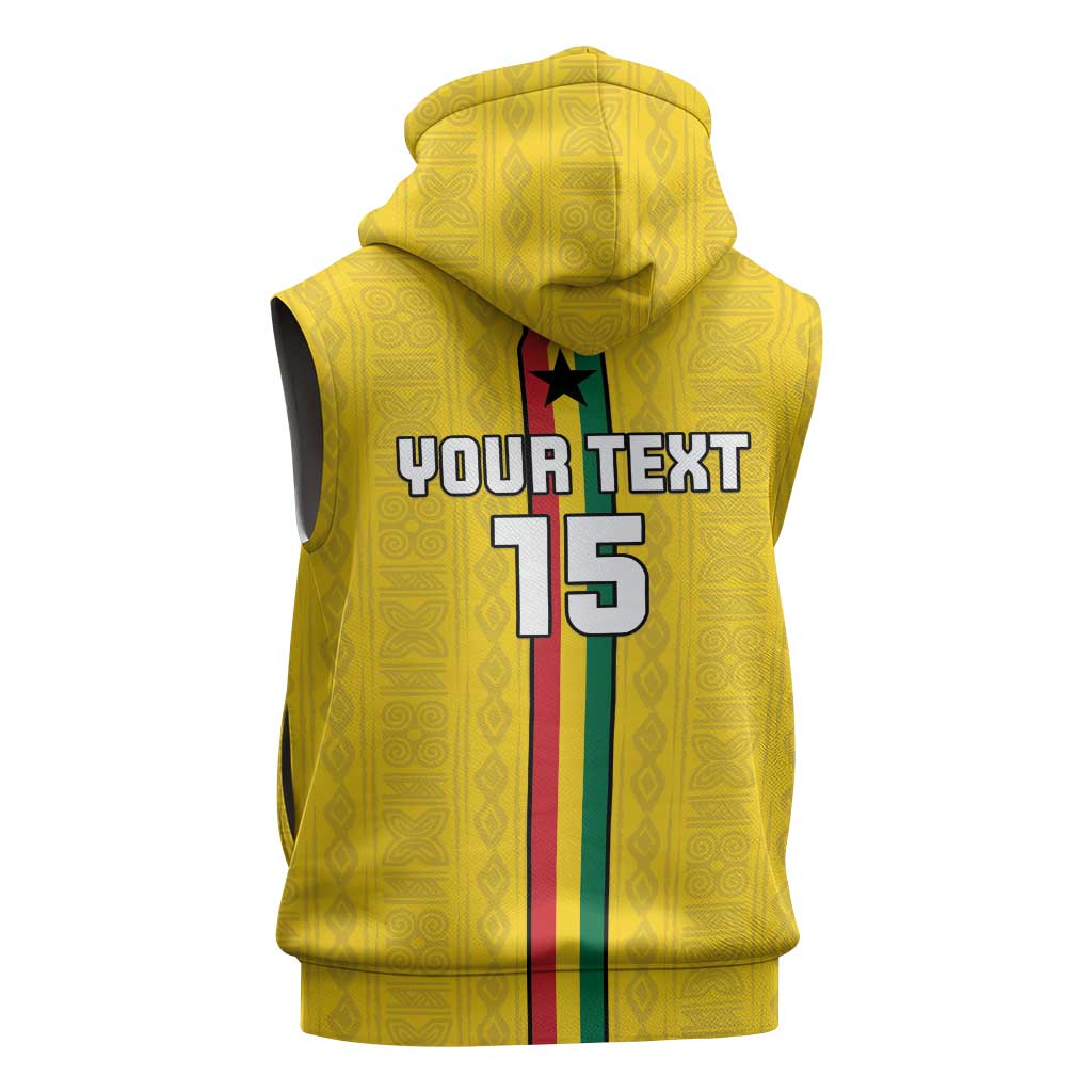 Custom Ghana Football Sleeveless Hoodie We Are Champions - African Pride