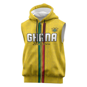 Custom Ghana Football Sleeveless Zip Hoodie We Are Champions - African Pride
