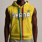 Custom Ghana Football Sleeveless Zip Hoodie We Are Champions - African Pride