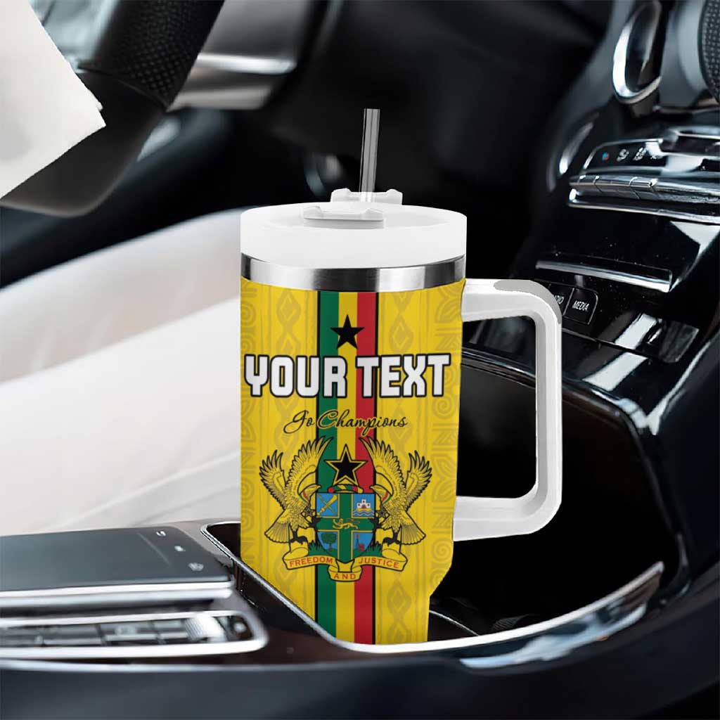 Custom Ghana Football Tumbler With Handle We Are Champions