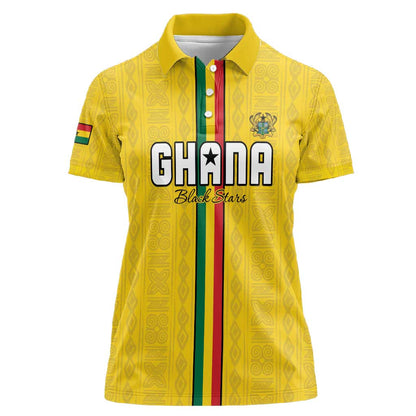 Custom Ghana Football Women Polo Shirt We Are Champions