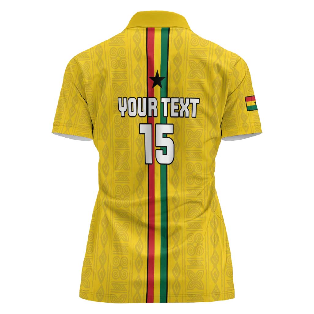 Custom Ghana Football Women Polo Shirt We Are Champions