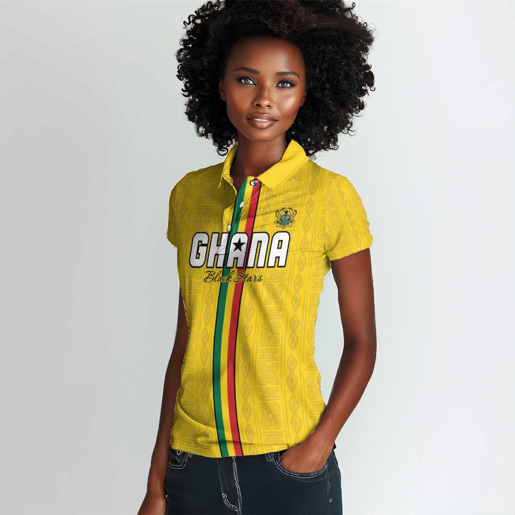 Custom Ghana Football Women Polo Shirt We Are Champions