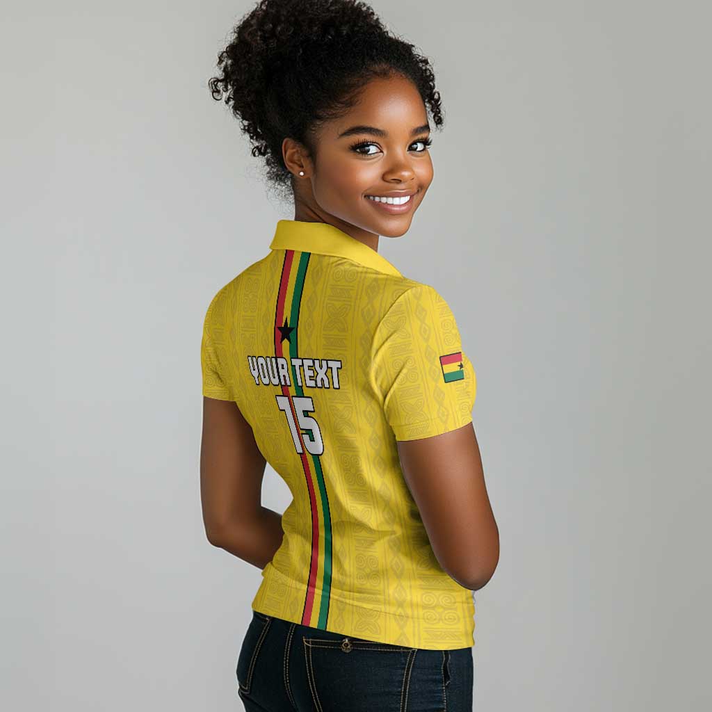 Custom Ghana Football Women Polo Shirt We Are Champions