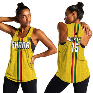 Custom Ghana Football Women Racerback Tank We Are Champions