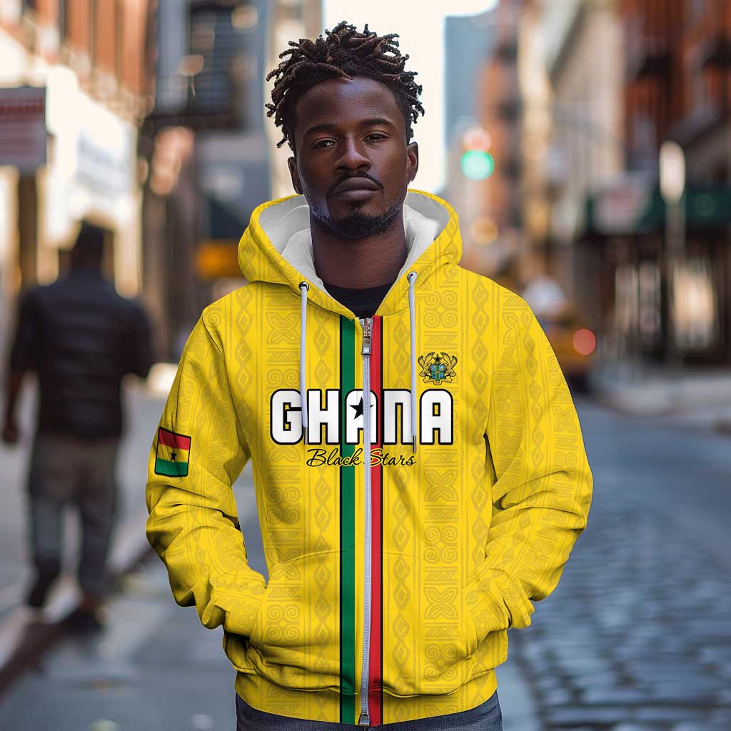 Custom Ghana Football Zip Hoodie We Are Champions