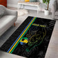 Custom Gabon Football Area Rug Go Champions - Black Ver