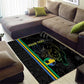 Custom Gabon Football Area Rug Go Champions - Black Ver