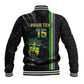 Custom Gabon Football Baseball Jacket Go Champions - Black Ver