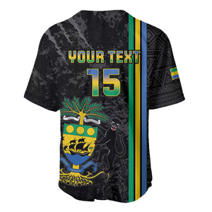 Custom Gabon Football Baseball Jersey Go Champions - Black Ver