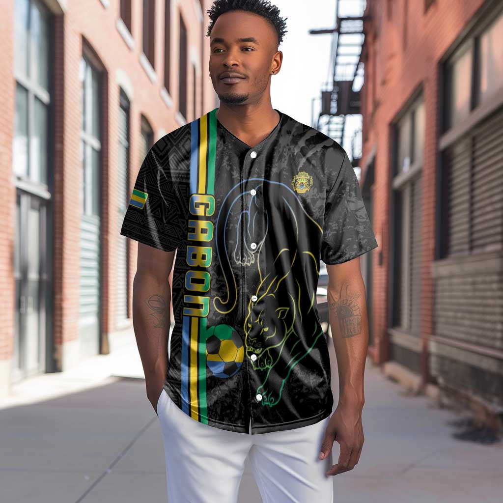 Custom Gabon Football Baseball Jersey Go Champions - Black Ver