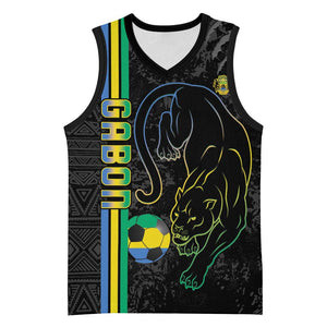 Custom Gabon Football Basketball Jersey Go Champions - Black Ver - African Pride