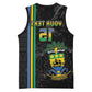 Custom Gabon Football Basketball Jersey Go Champions - Black Ver - African Pride