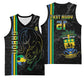 Custom Gabon Football Basketball Jersey Go Champions - Black Ver - African Pride