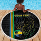 Custom Gabon Football Beach Blanket Go Champions - Black Ver