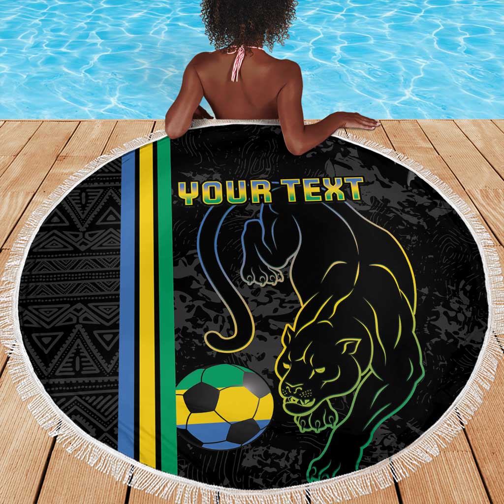 Custom Gabon Football Beach Blanket Go Champions - Black Ver