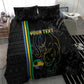Custom Gabon Football Bedding Set Go Champions - Black Ver