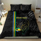 Custom Gabon Football Bedding Set Go Champions - Black Ver