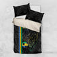Custom Gabon Football Bedding Set Go Champions - Black Ver