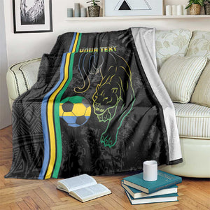 Custom Gabon Football Blanket Go Champions - Black Ver