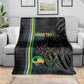 Custom Gabon Football Blanket Go Champions - Black Ver