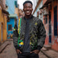 Custom Gabon Football Bomber Jacket Go Champions - Black Ver