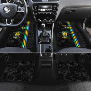Custom Gabon Football Car Mats Go Champions - Black Ver