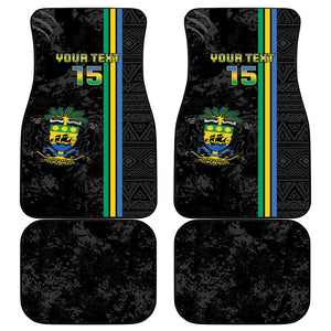 Custom Gabon Football Car Mats Go Champions - Black Ver